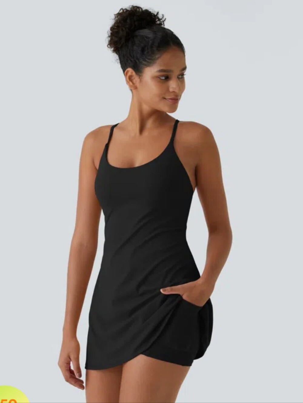 Altar'd State Revival (ASR) Black Tennis Dress with Built In Shorts,SMALL - Picture 3 of 7